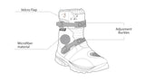 infographic sketch bela junior short touring boot brown front side view