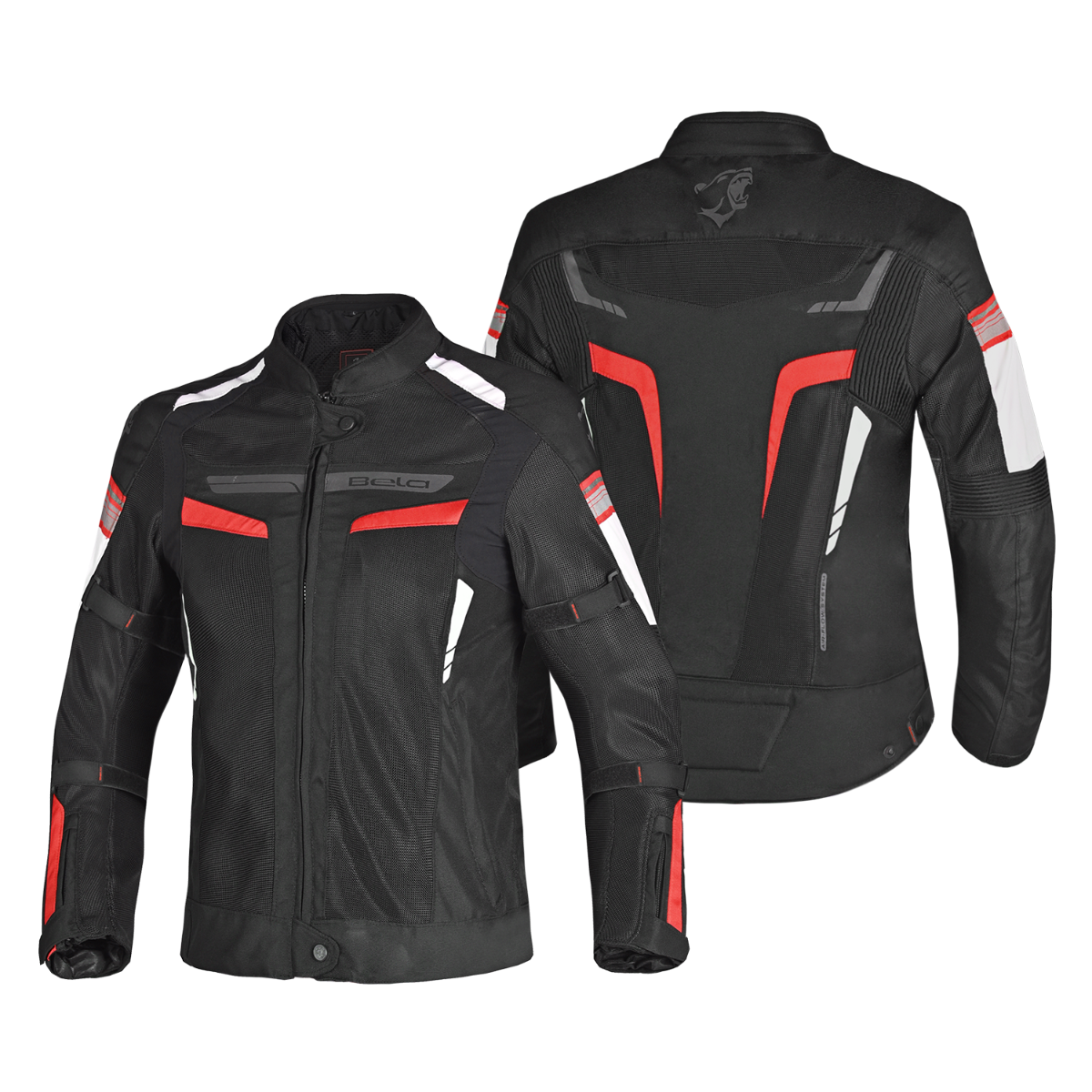 BELA SPRINTER KIDS MOTORCYCLE TEXTIL JACKET BLACK RED