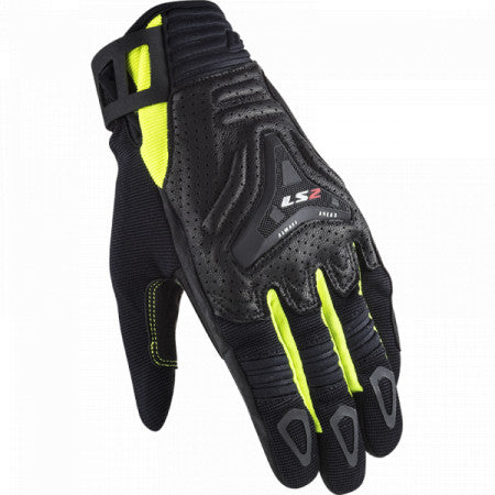 Ls2 All Terrain Man Gloves Black H-V Yellow 