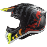 Ls2 Mx703 C X-Force Barrier Motocross Helmet H-V Yellow Red-06 