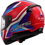 LS2 FF353  RAPID II FLITZ  FULL FACE MOTORCYCLE HELMET WHITE BLUE RED