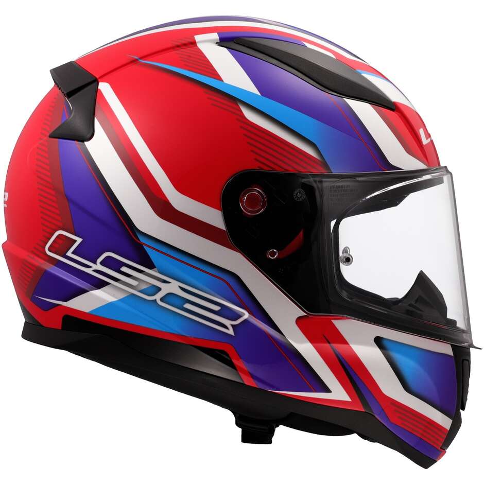 LS2 FF353  RAPID II FLITZ  FULL FACE MOTORCYCLE HELMET WHITE BLUE RED