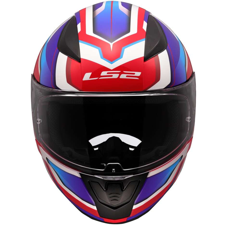 LS2 FF353  RAPID II FLITZ  FULL FACE MOTORCYCLE HELMET WHITE BLUE RED