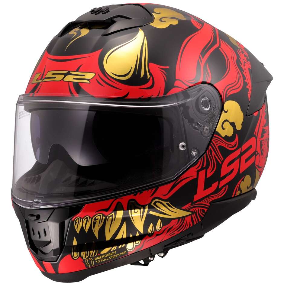 LS2 FF808 STREAM II DARKO MOTORCYCLE FULL FACE HELMET BLACK RED