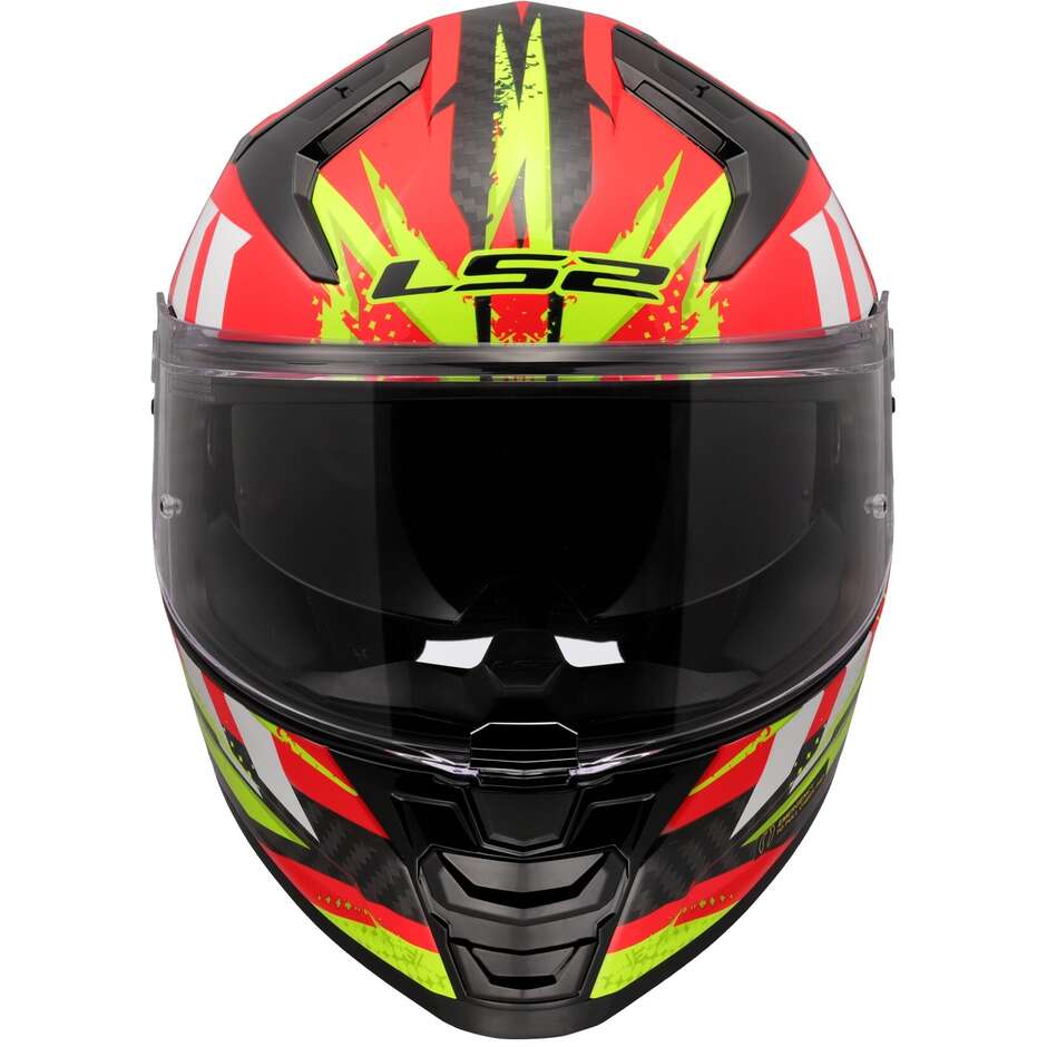 LS2 FF811 Vector II Carbon Touring Motorcycle Helmet Tantic Red H-V Yellow