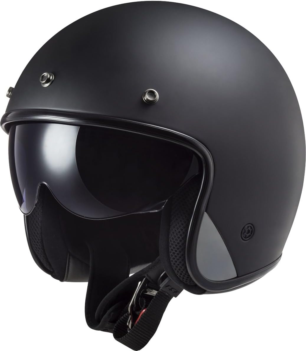 Ls2 Of601 Bob Full Face Helmets Solid Matt Black-06 