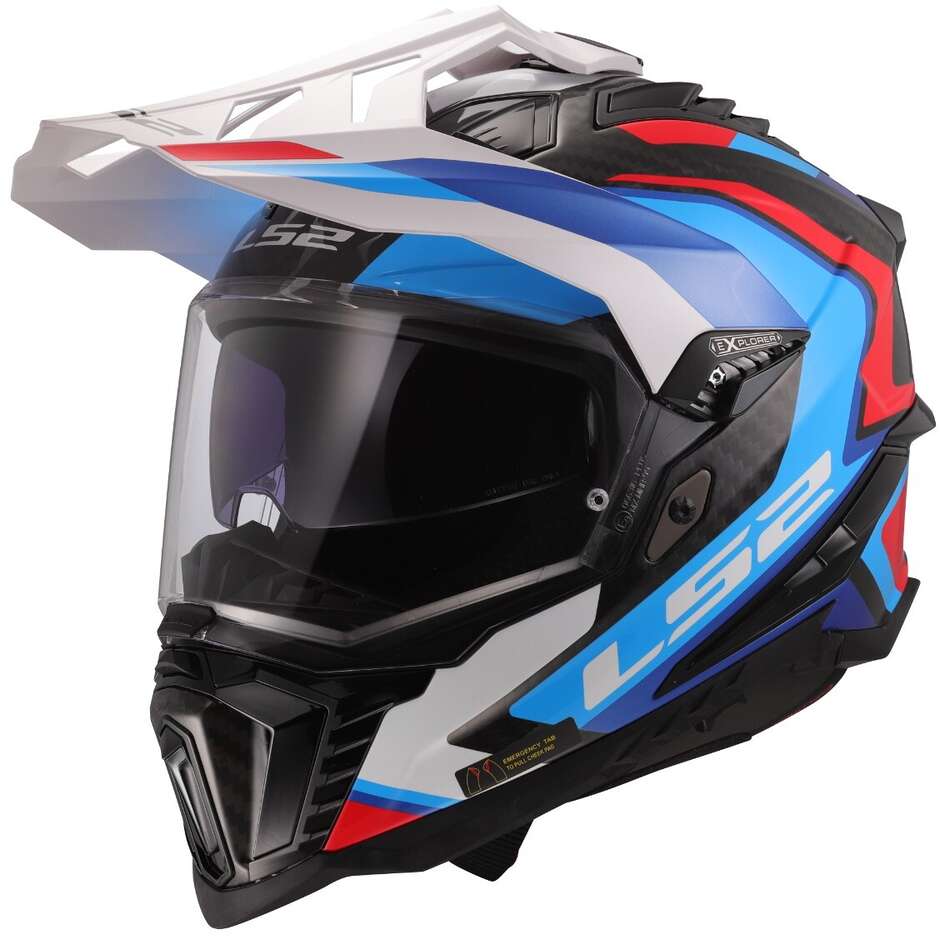 LS2 MX701 C Explorer Frontier Adventure Motorcycle  Helmets White Blue maximomoto.uk!