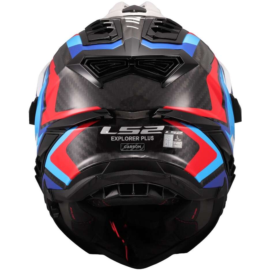 LS2 MX701 C EXPLORER FRONTIER II ADVENTURE MOTORCYCLE HELMET WHITE BLUE
