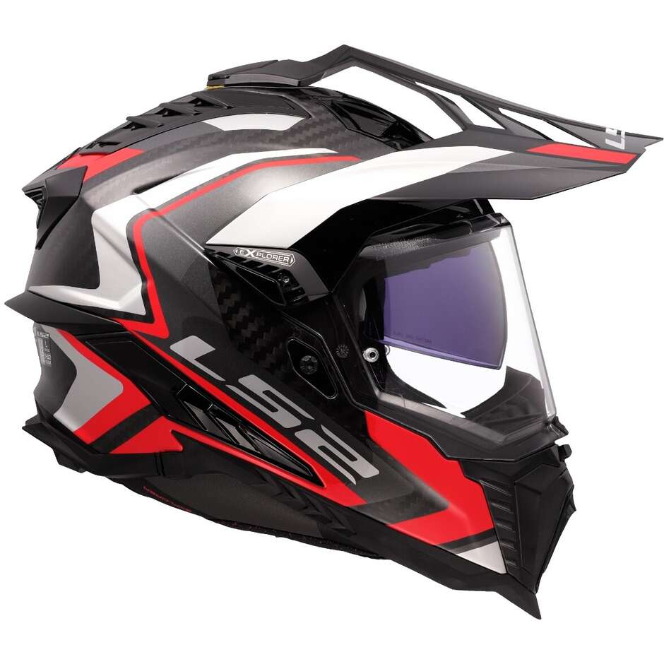 LS2 MX701 C Explorer Frontier Adventure Motorcycle  Helmets Red 