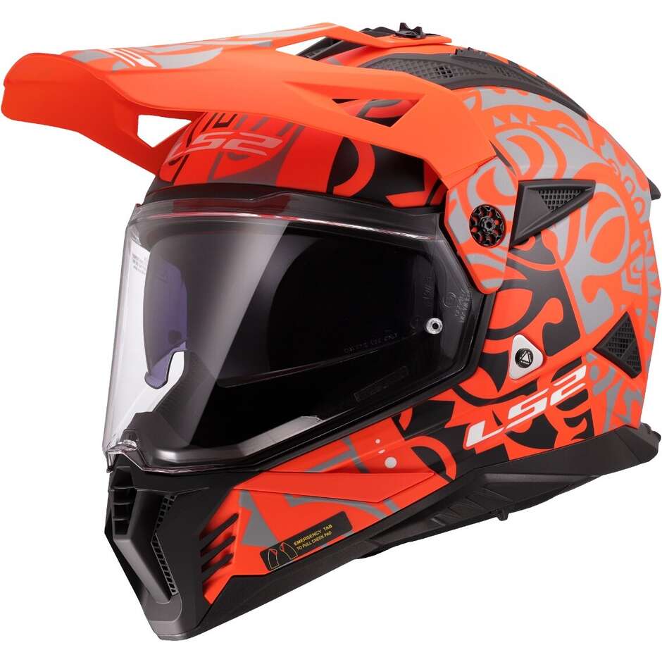 LS2 MX702 Pioneer II Rangi Adventure Motorcycle Helmet s Orange maximomoto.uk!