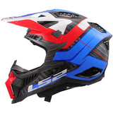 LS2 MX703 X-FORCE GALUO OFF ROAD MOTORCYCLE DIRTBIKE HELMET WHITE RED BLUE