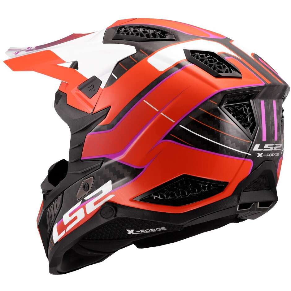 LS2 MX703 X-FORCE GALUO MOTORCYCLE MOTOCROSS HELMET ORANGE