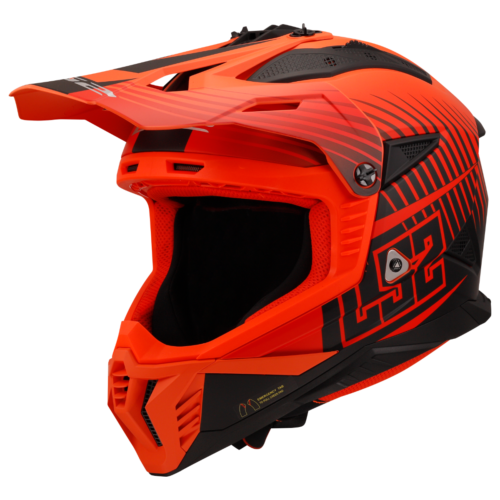 Ls2 Mx708 Fast Duck M.H-V Motocross Helmet Orange Red-06 