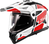 Ls2 Mx702 Pioneer  Hill Adventure Helmet White Red-06 