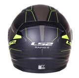 Ls2 Ff353 Rapid  Rokku Full Face Helmet  M.Black H-V Yellow-06 