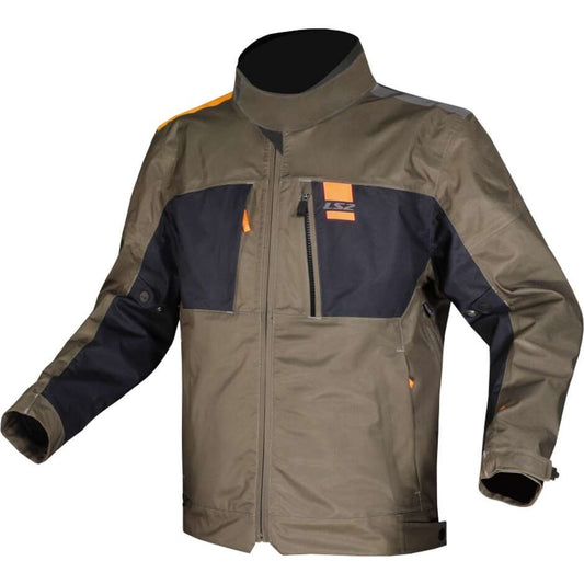 Ls2 Titanium Man Jacket Green Blue H-V Orange 