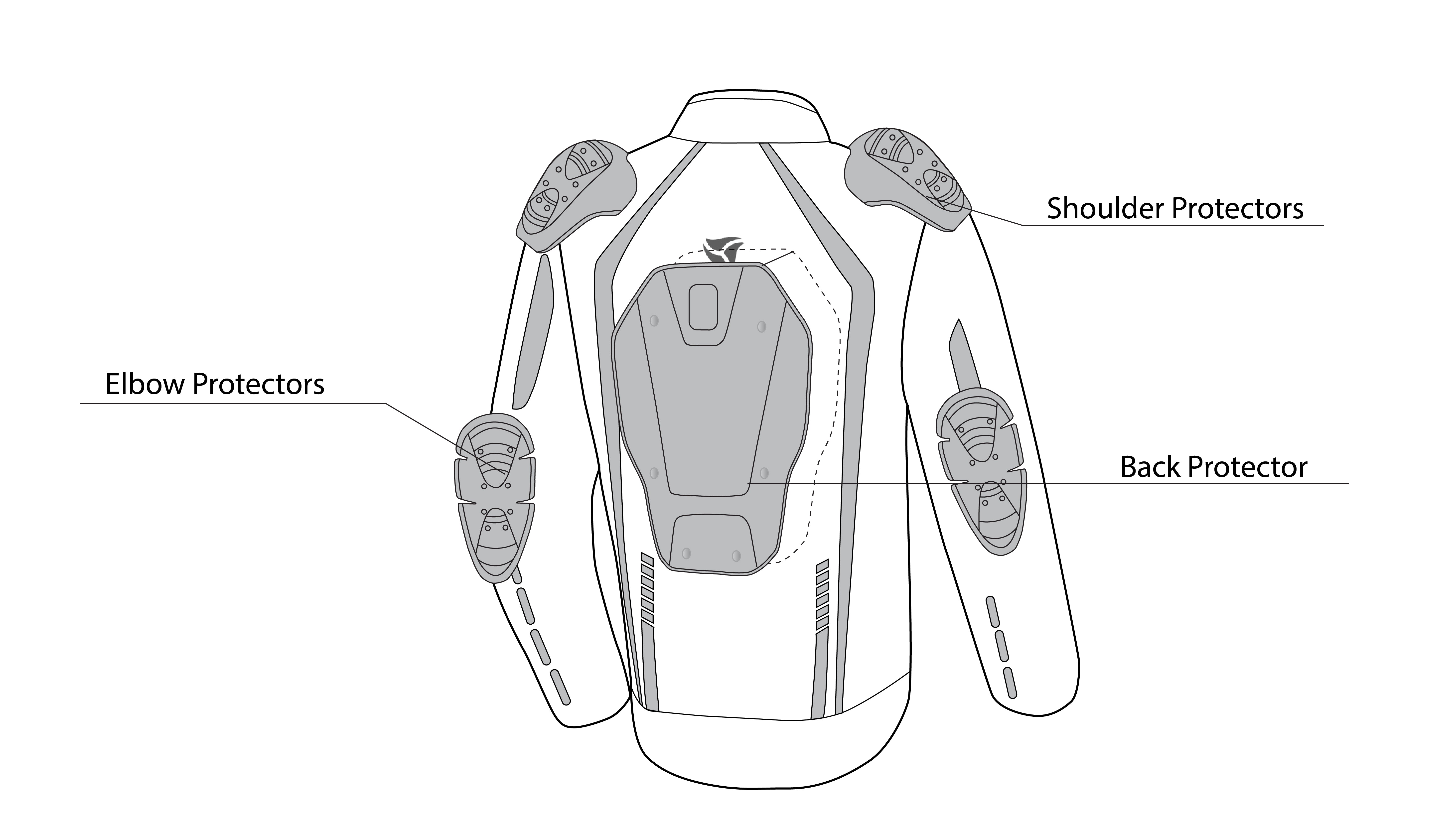 R Tech Marshal Textile Motorcycle Jacket Black Grey