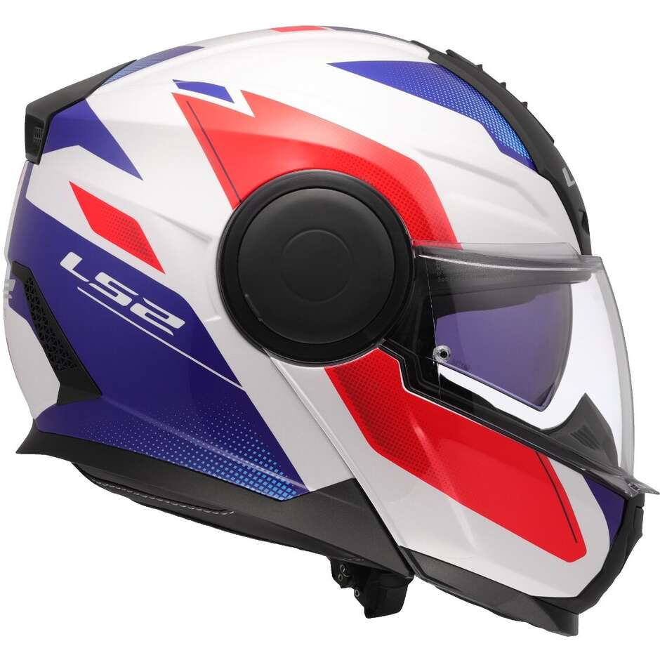 LS2 FF902 Scope II Motorbike Modular Helmet White Blue Red