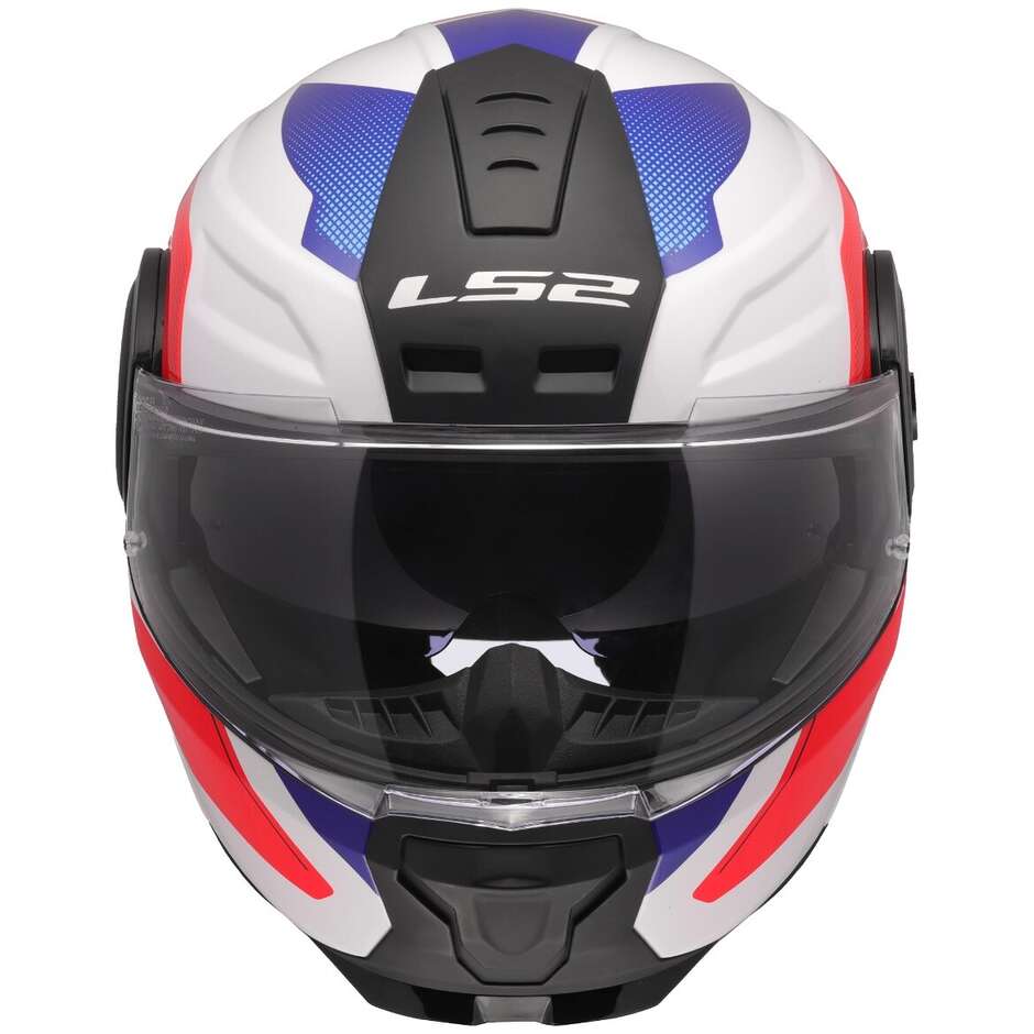 LS2 FF902 Scope II Motorbike Modular Helmet White Blue Red