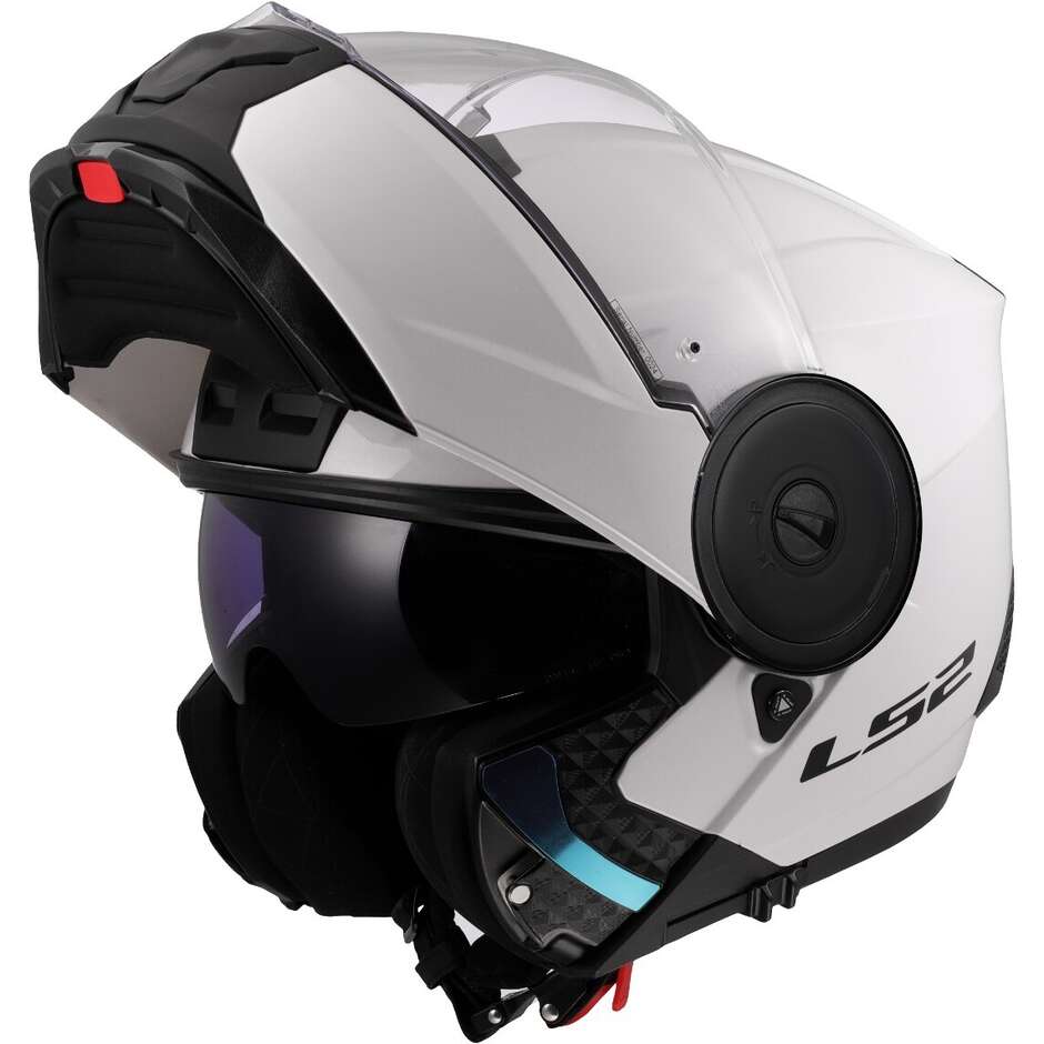 LS2 FF902 Scope II Modular Motorcycle Helmet Solid Gloss White 