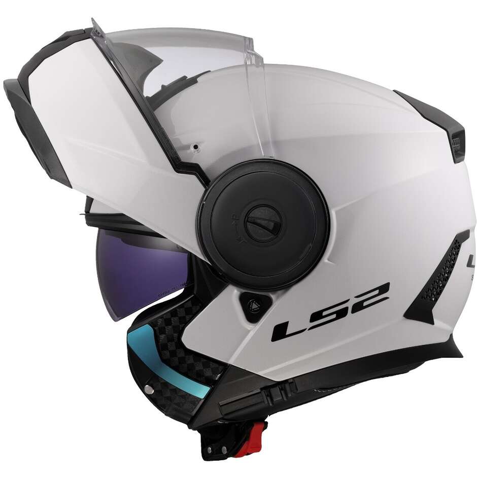 LS2 FF902 Scope II Modular Motorcycle Helmet Solid Gloss White 