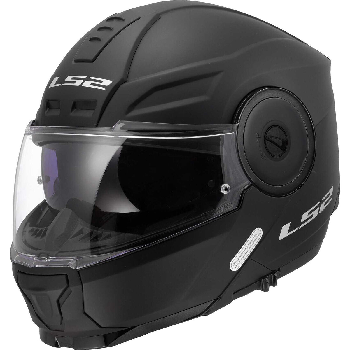 LS2 FF902 Scope II Modular Motorcycle Helmet Solid Matt Black  maximomoto.uk!