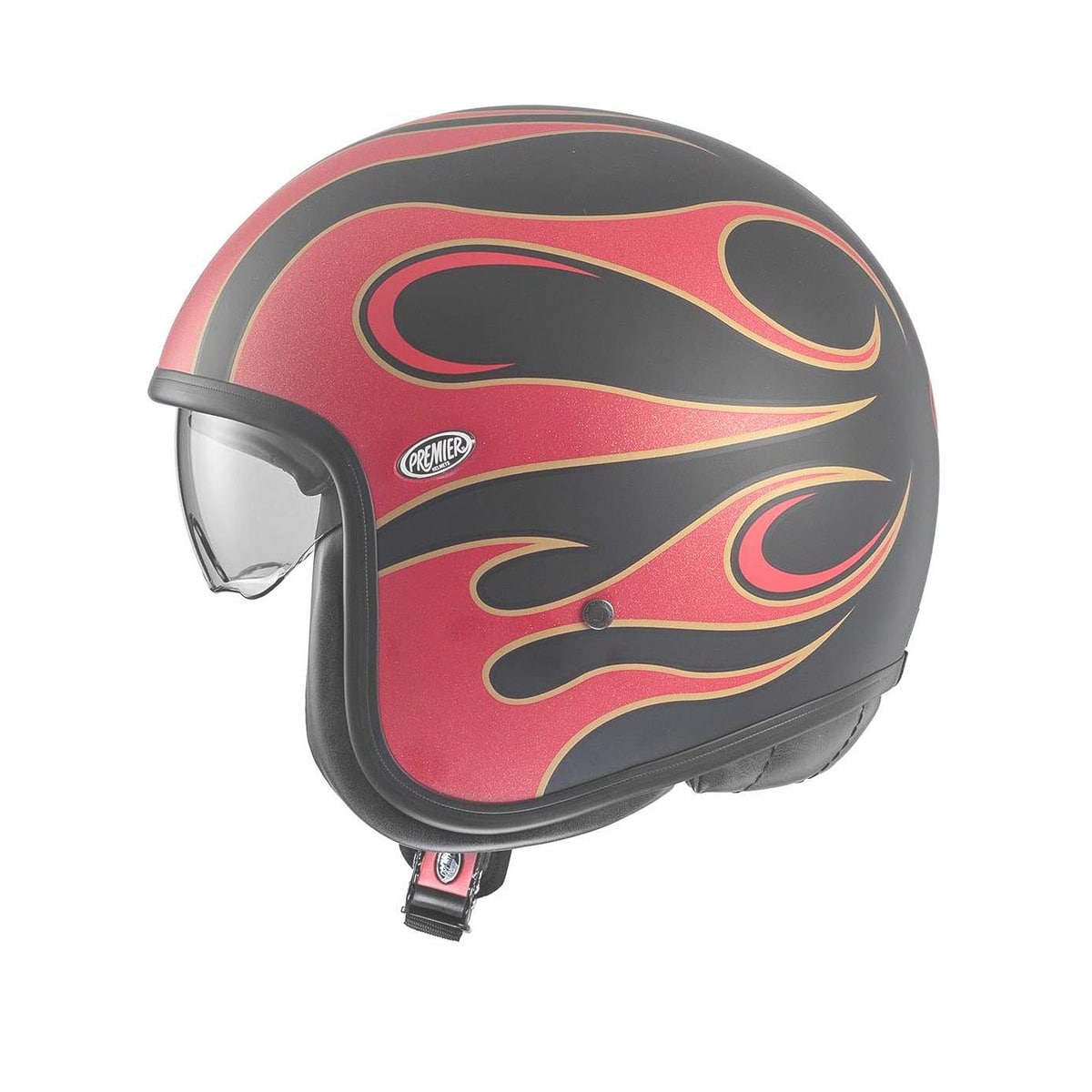 Premier Classic FR2BM Retro Style Open-Face Scooter Helmet
