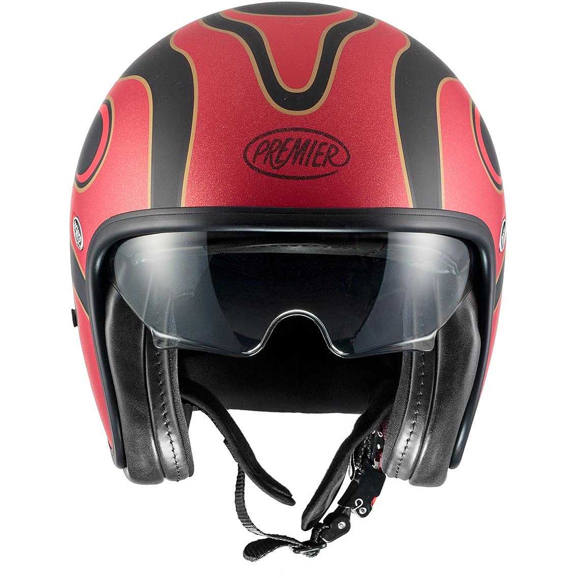 Premier Classic FR2BM Retro Style Open-Face Scooter Helmet