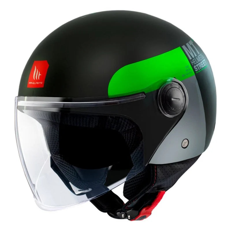 MT STREET S INBOARD D6 Matte Retro Style Motorcycle Jet Helmet