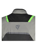 R-TECH - Spiral Mesh Textile Jacket in Cool Gray/Black/Fluorescent Green. 