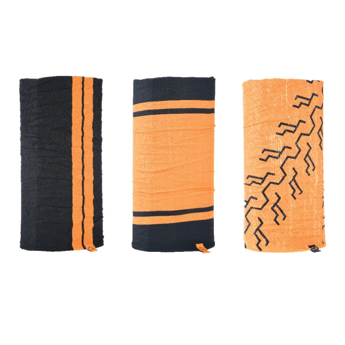 Oxford Comfy 3 Pack Multifunctional Neck & Headwear  Orange  Black