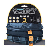 Oxford Comfy 3 Pack Multifunctional Neck & Headwear  Black Grey