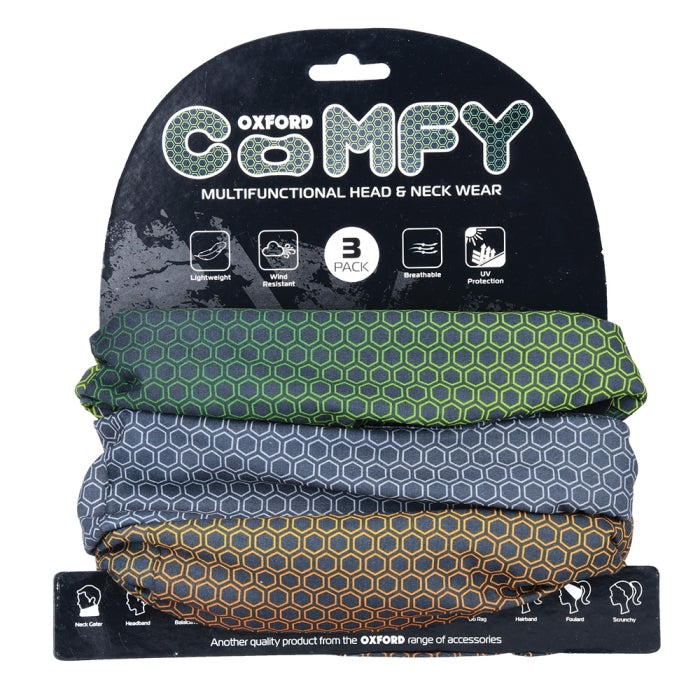 Oxford Comfy 3 Pack Multifunctional Neck & Headwear Nacreous