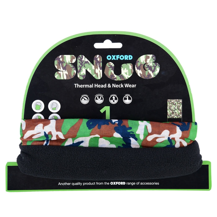 Oxford Snug Thermal Multi-Functional Head & Neck Green Camo