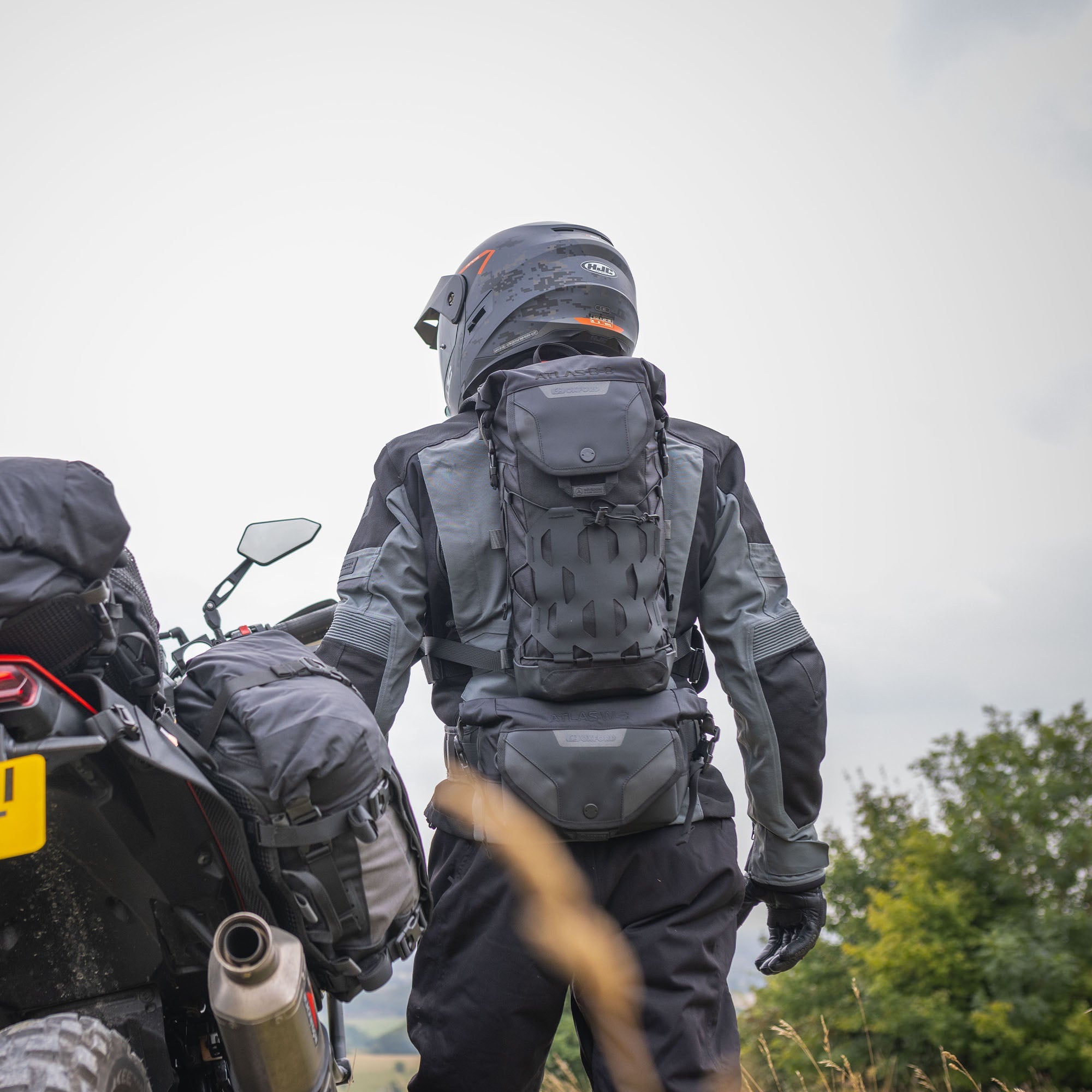 Oxford Atlas B-10 Waterproof 10L Motorcycle Backpack Black 