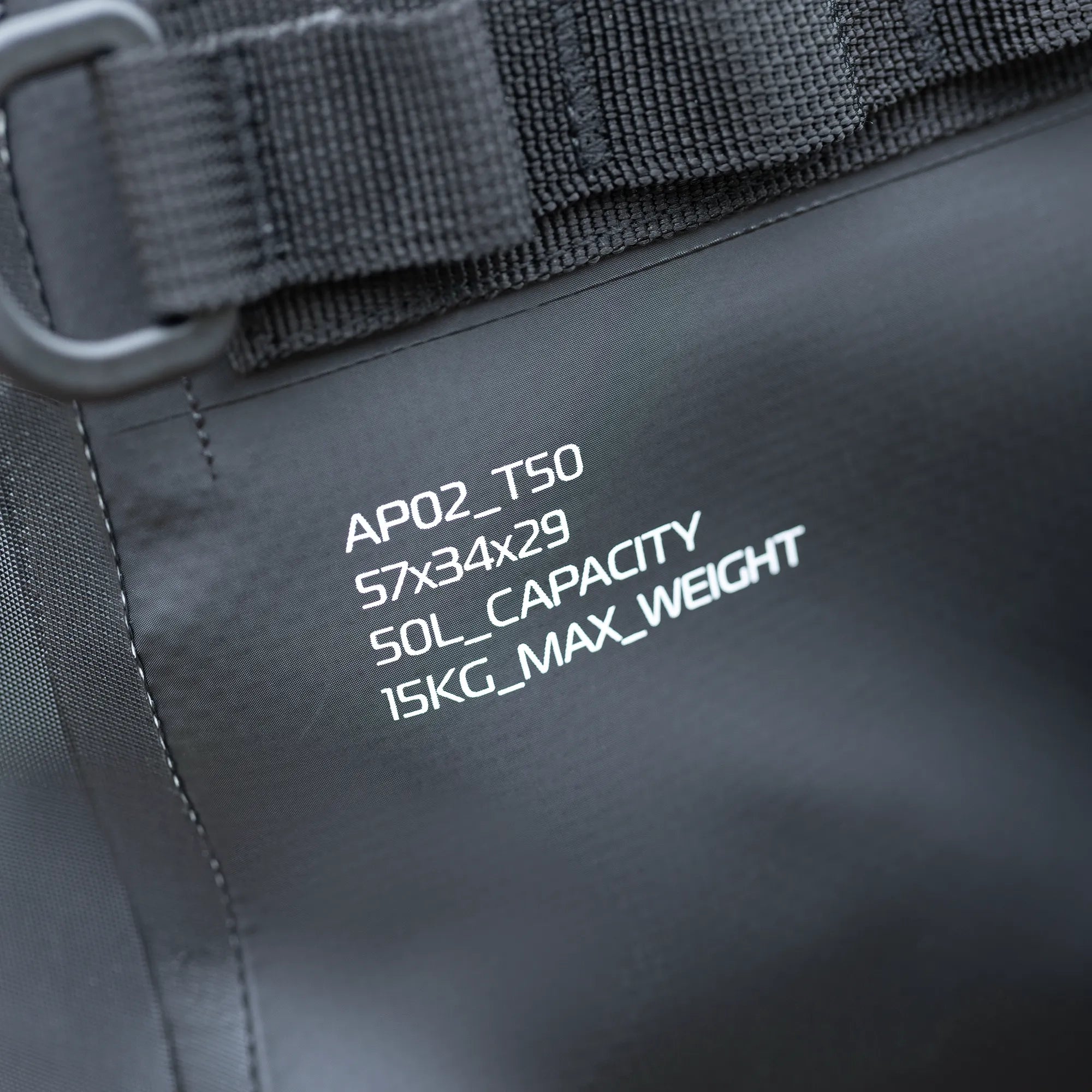 Oxford Aqua Pro T-50 Motorcycle Waterproof Roll Bag Black 50L
