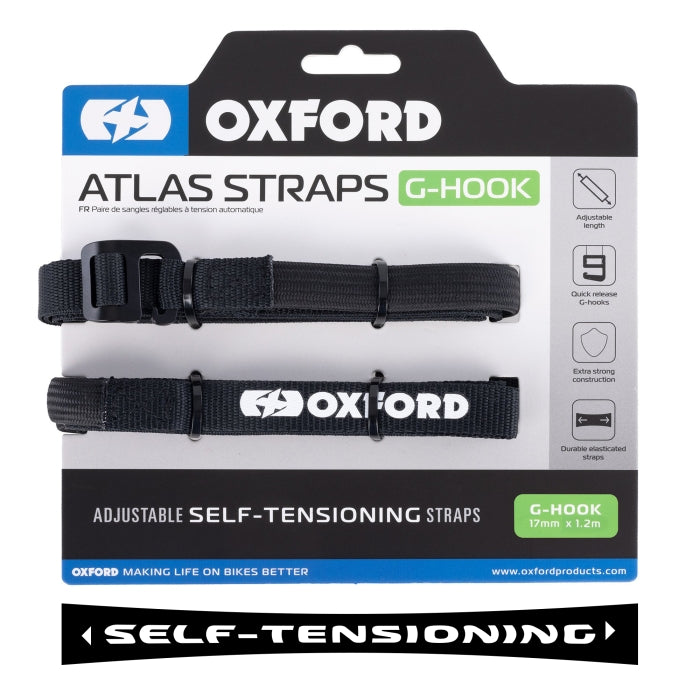 Oxford Atlas G-Hook Adjustable Self-Tensioning Straps maximomoto.uk!