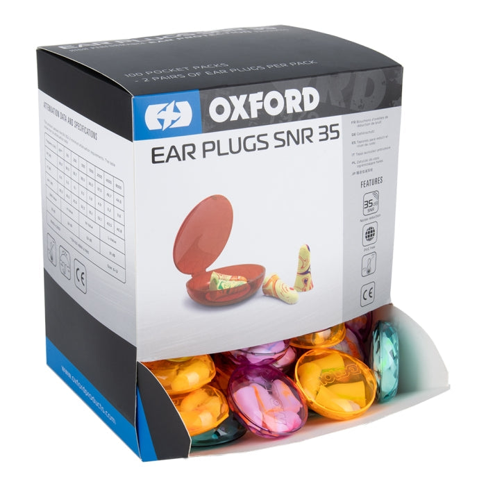 Oxford SNR35 High Performance Ear Plugs 100 Pack 