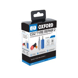Oxford CO₂ Tyre Repair Kit 2 Compact Emergency Fix for Tubeless Tyres 