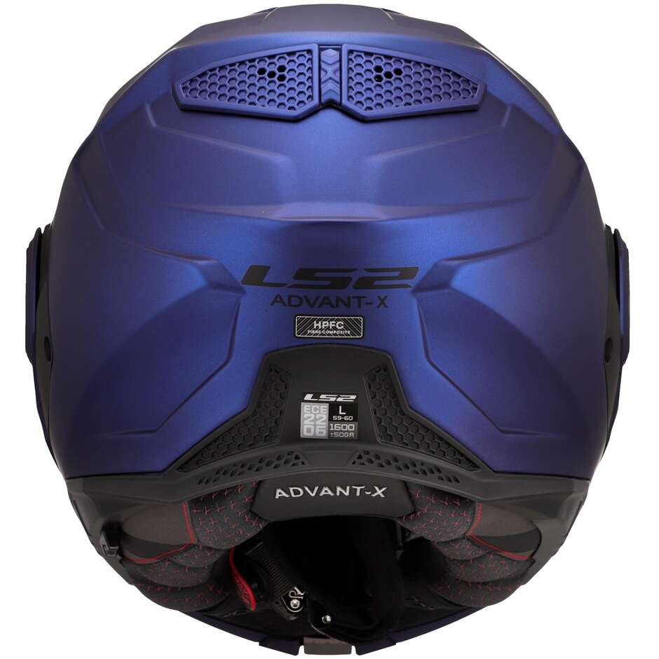 LS2 FF901 ADVANT X SOLID MOTORCYCLE MODULAR HELMET NAVY BLUE