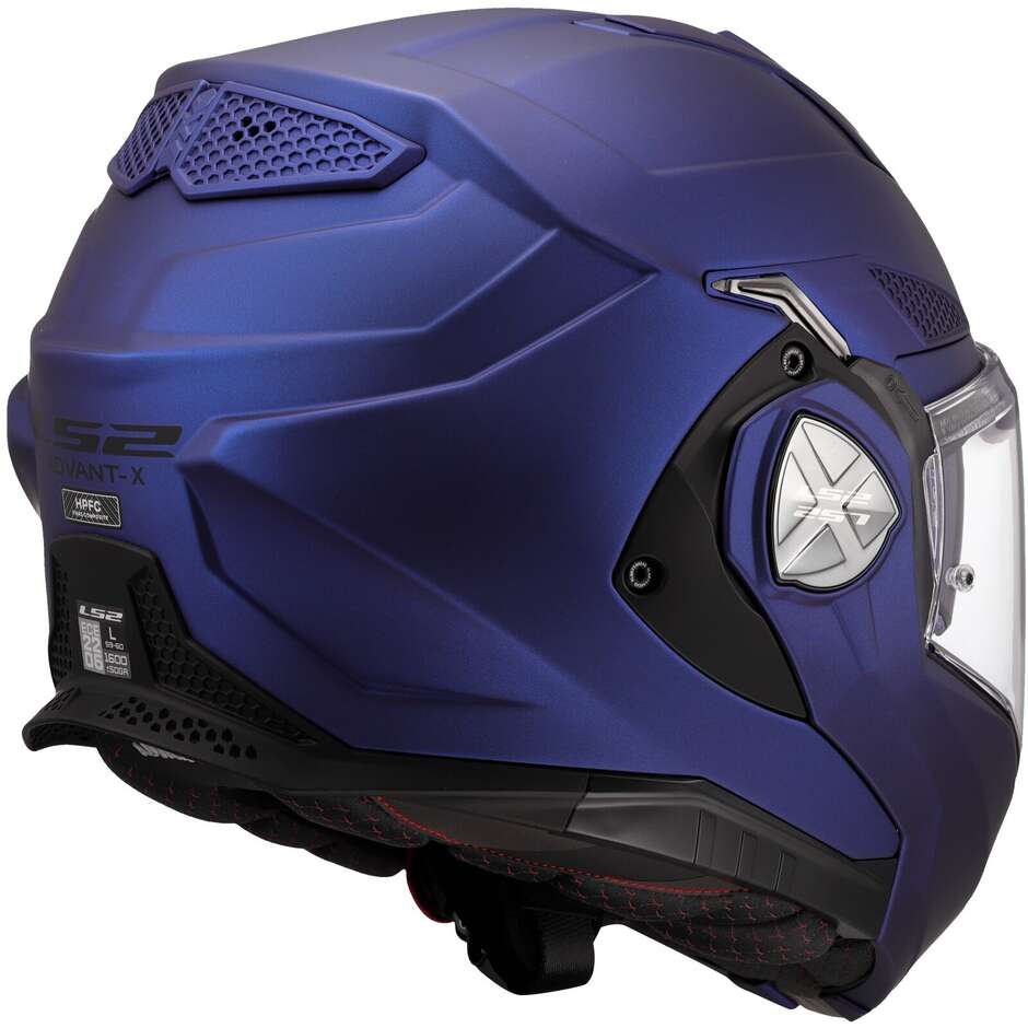 LS2 FF901 ADVANT X SOLID MOTORCYCLE MODULAR HELMET NAVY BLUE