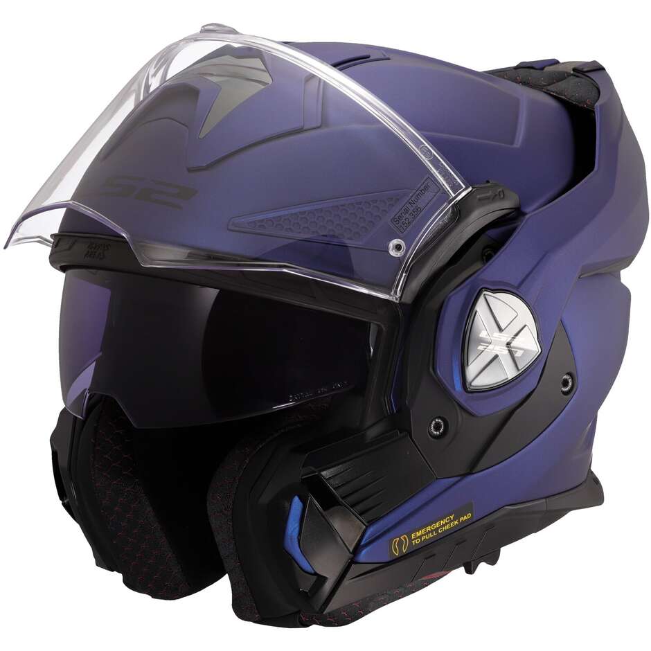 LS2 FF901 ADVANT X SOLID MOTORCYCLE MODULAR HELMET NAVY BLUE