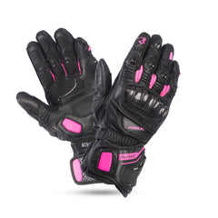 BELA Venom Lady Motorcycle Racing Gloves Black Pink
