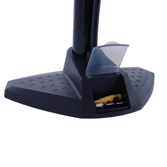 Oxford Airtrack Steel Floor Pump & Gauge Workshop Black 