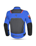 R-Tech Spiral Mesh Motorcycle Sports Touring Jacket Anthracite Blue Red 