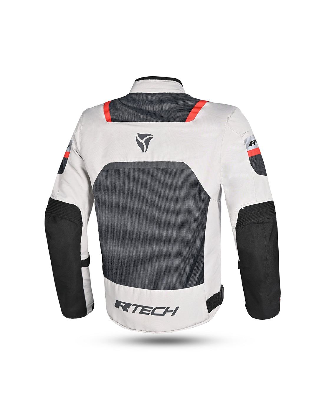 R-TECH - Spiral Mesh Textile Jacket in White/Gray/Red 