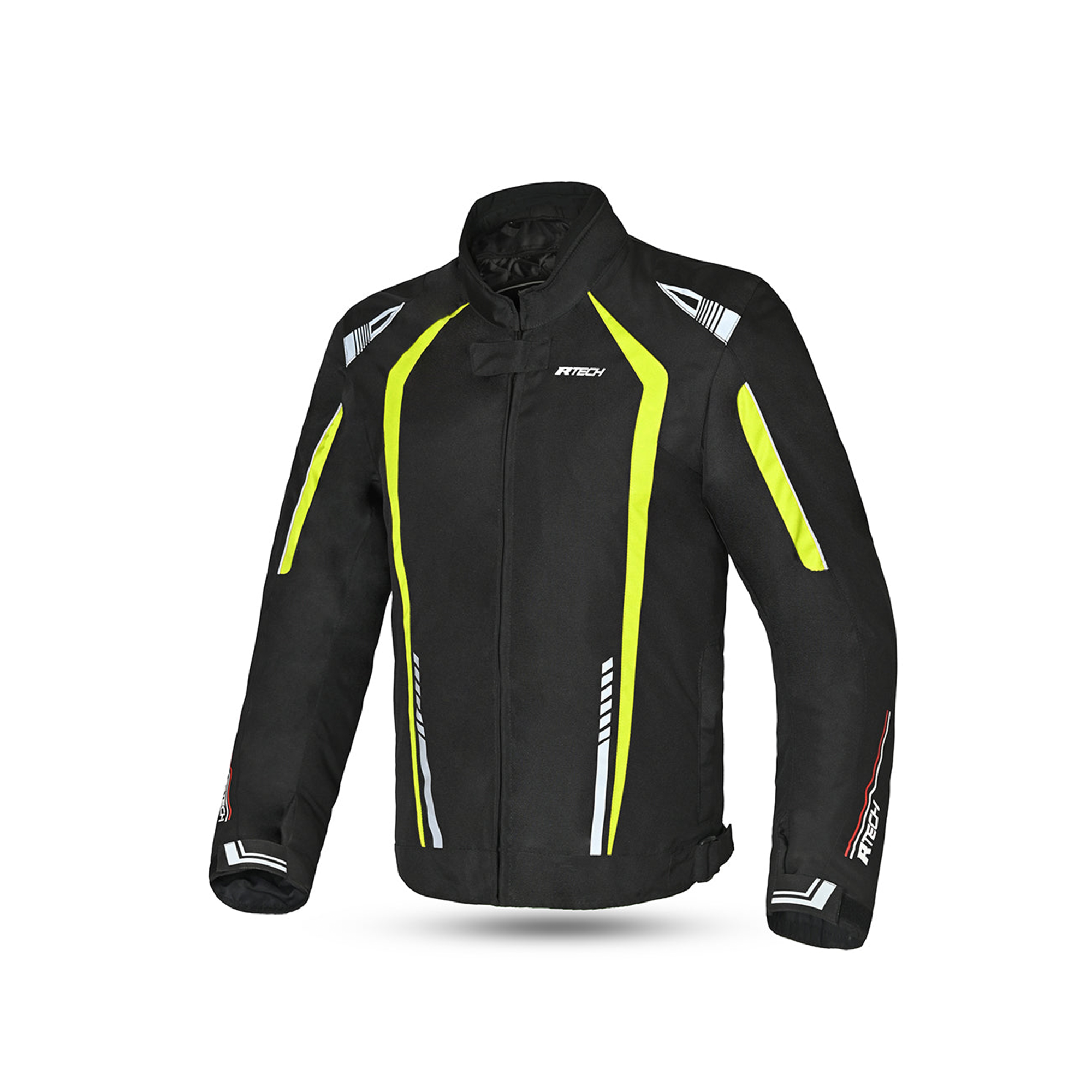 r tech marshal textile jacket black yellow flouro