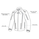 R Tech Marshal Textile Motorcycle Jacket Black Grey images