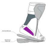 infographic sketch r-tech performer man racing black boot bottom view