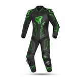 r tech rising star 1 pc mix kangaroo motorcycle leathers black green